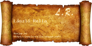 László Rella névjegykártya